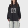 Unisex V-Neck Long-Sleeve Retro Jersey Top