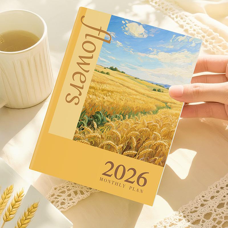 2026 Calendar Planners Yearly 365 Days Efficiency Notebooks Monthly Diary Journals Weekly Goal Habit Tracker Agenda Schedules