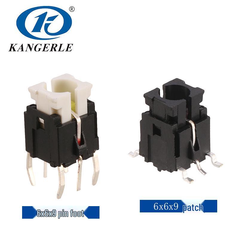 6x6x9D-R Tactile Micro Switch – Temperature Resistant, Eco-Friendly, SMD Button Switch with Pin Terminal