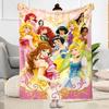 Princesses Pink Gala Blanket Suitable for Sofa Couch Office Bed Picnics Four Seasons Multipurpose Modern Style Ideal Gift for Friends Y49