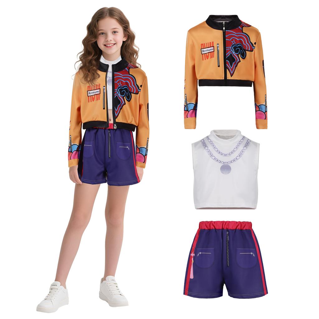 Kinder Cosplay Kostüme Mädchen Zoey Mira Rumi Fantasy Rollenspiel Outfits Kpop Halloween Karneval Party Anzüge