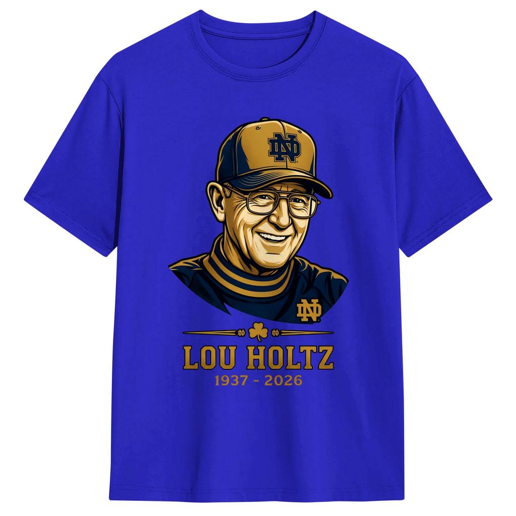 Lou Holtz 19372026 T Shirts Unisexs  100 Cotton Leisure TShirts Crewneck  Tees Short Sleeve Tops Plus Size