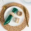 6 Piece Rustic Style Cylinder Napkin Ring Woven Dinning Towel Ring Natural Napkin Buckle Banquet