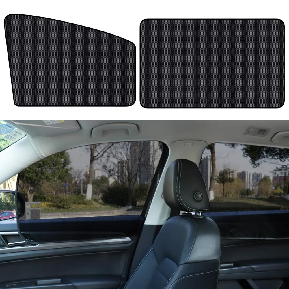 Magnetic Car Personality Sunshades with Small Hole Black Side Window Sunshade Cover UV Protection Front Rear Window Curtain