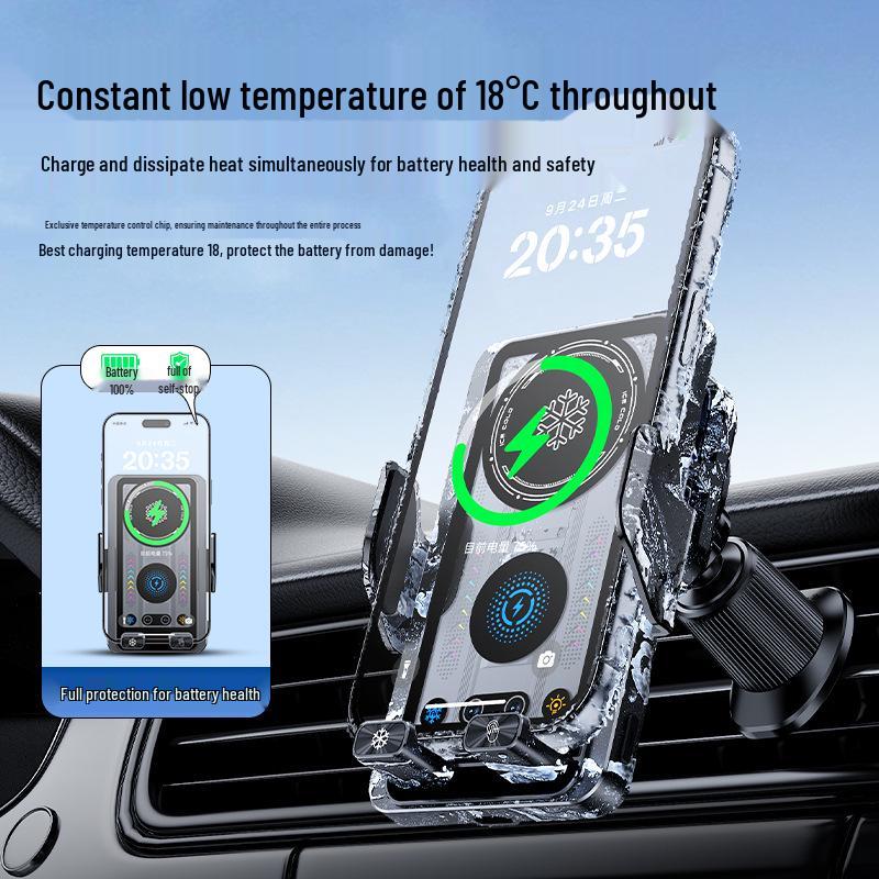 Magnetic Cooling Car Vent Phone Holder with Fast Charging