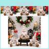 Nordic Style Christmas Decorations Adorable Snowman Santa Claus Reindeer Figurines