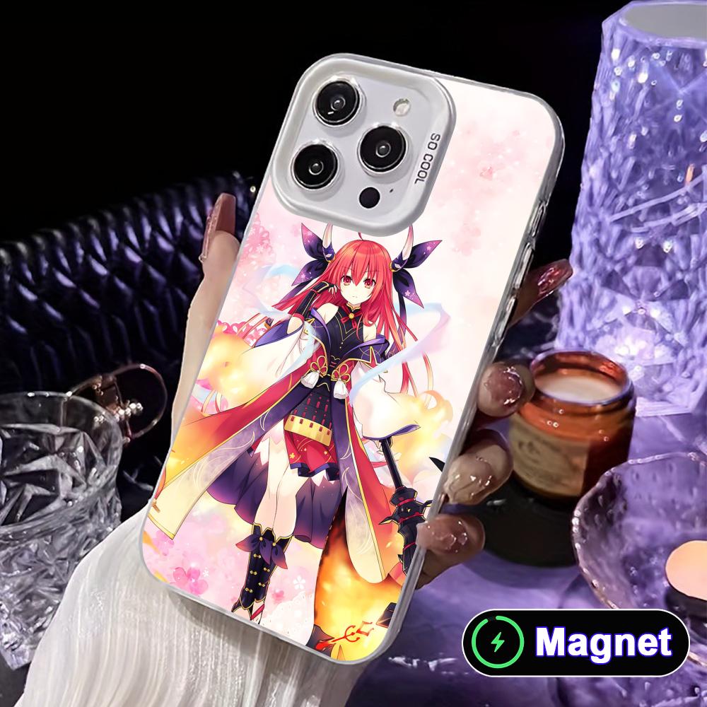 

Date a Live Kotori Itsuka White Translucent MagSafe Mobile Phone Case for iPhone 17 16 15 14 13 12 11 X XR XS Air Pro Max Plus iPhone XS Max