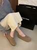 Soft Leather Version~ Retro Round Head One-pedal Platform Single Shoes Women's 2025 New Two-wear Boken Shoes Soft-soled Doudou Shoes
