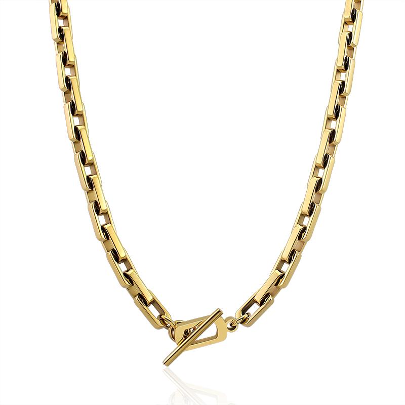 Stainless Steel Geometric Link Chain Bracelets for Women Men T Bar Lock Clasp Hand Jewelry Gifts Trendy Bracelets