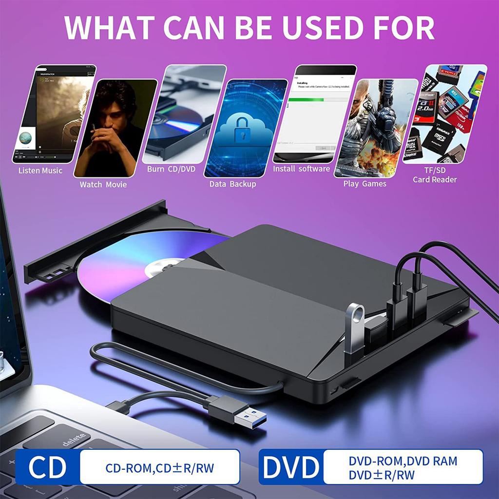 External Mobile USB Optical Drive DVD/CD Multi-function Burner Computer Universal