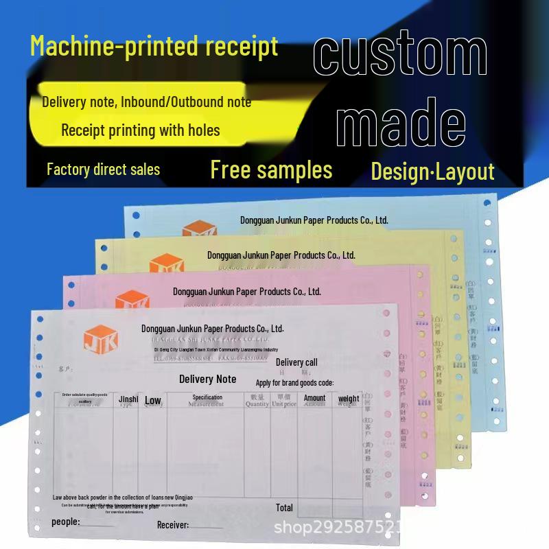 241 Continuous Dot Matrix Paper - Three-Part, Two-Up Delivery Note