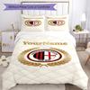 Ac Milan Personalizza il tuo nome Set Biancheria da Letto Copripiumino Traspirante con Federe Decorazione per la Casa Regalo di Compleanno