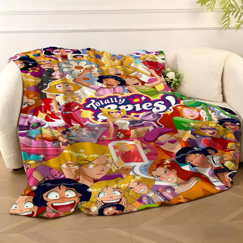 Animation T-Totally Spies Wurf Weiche Warme Flanell Fleece Decke, Gemütlicher Plüsch für Sofa Bett & Alle Jahreszeiten