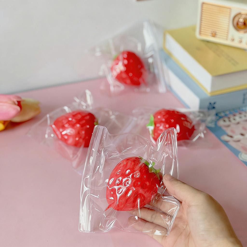 Games Sausage Squeezable Toy Realistic Strawberry Model Party Slow Rise Pressure Release Toy Adults Skateboard