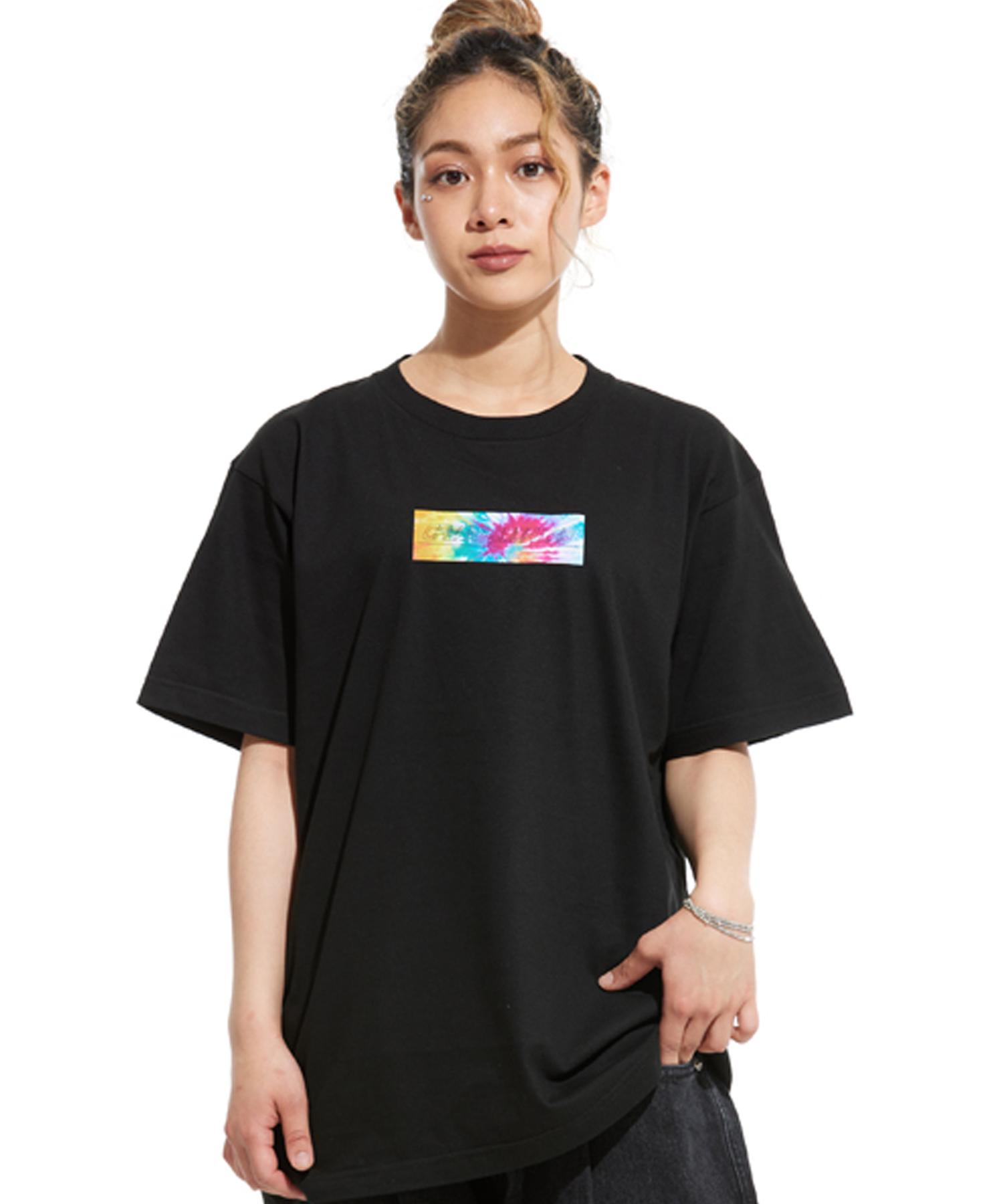 Cream Soda Lab Lab Cr Small Tie-Dye Boxy Short Sleeve T-Shirt Black L