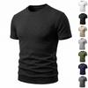 Men Simple Casual Old Money Textured Crew Neck Short Sleeve T Shirt