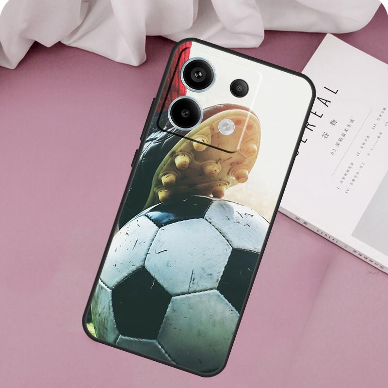 Football Soccer Ball Case For Xiaomi Redmi Note 13 Pro 14 12 11 10 9 11S 12S Redmi 15 14C 10C 12C 13C 15C Cover