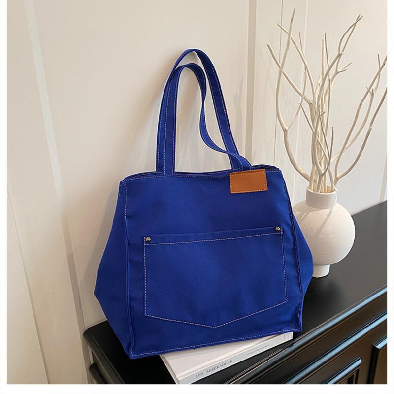 1Pc Women'S Tote Bag Canvas Sewing Thread Large Capacity Advanced Sense Handbag Convenient