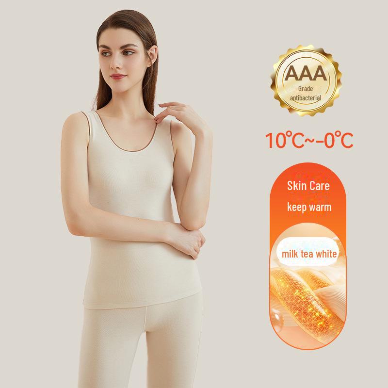 

Женский теплый жилет на осень/зиму - утолщенный немецкий бархат, облегающий крой, тепловыделяющий, антибактериальный, бесшовный, топ больших размеров. XXL