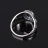 Natural Blue Sandstone 8x10MM Silver Ring Jewelry Retro Oval Ring For Women Gift Wholesale Party Wedding Gift