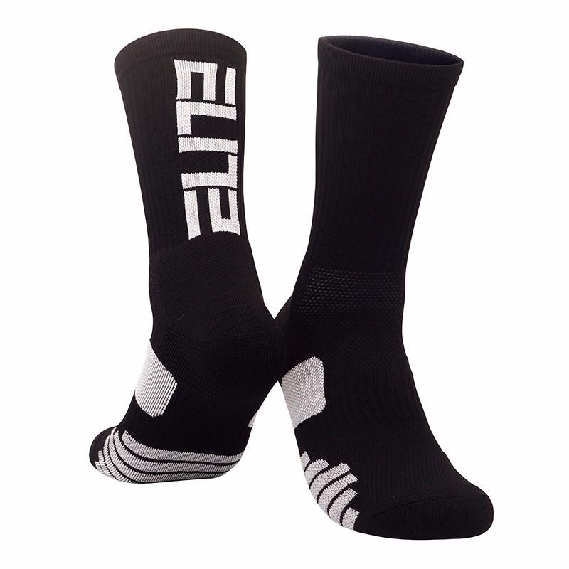 Alphabet Elite Sports Socks Medium Tube Socks Basketball Socks Thickened Towel Bottom Sweat-Absorbing Non-Slip Long Tube Running Socks