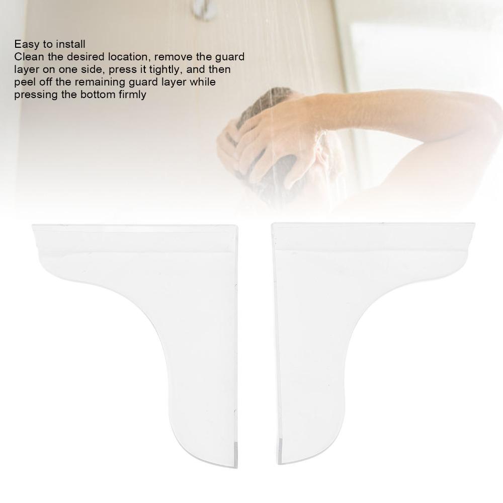2pcs Acrylic Shower Splash Guard Clear Transparent Bathtub Water Blocker For Bathroom Use