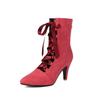 Women's High-heeled Short Boots, Sexy European and American Style, Pointed Thin Heel Large Size Single Boots