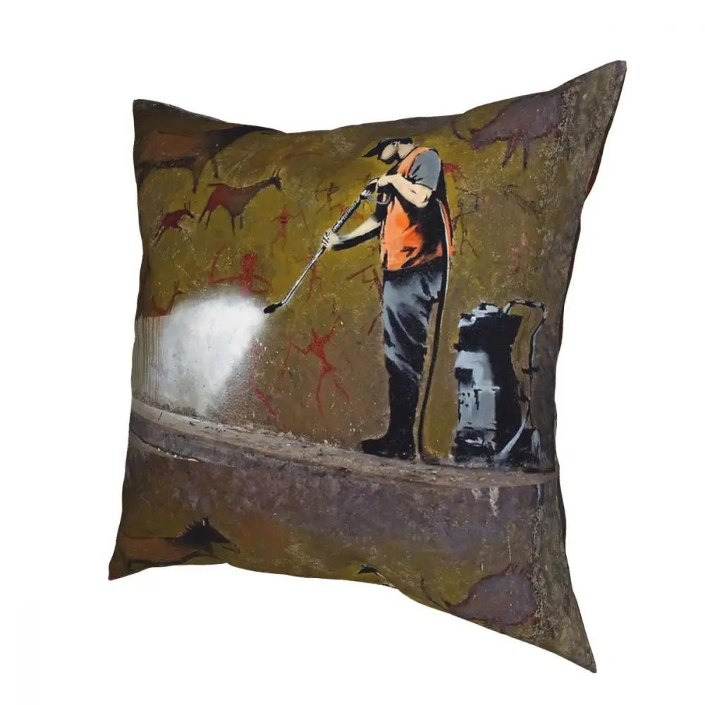 Council Worker By Banksy Square Pillow Case Polyester Decorative Pillow Cushion Covers