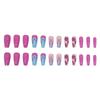 Medium-Long Ballet Style Press-On Nails With Purple Smiley Flame Design Sweet Aesthetic Nail Tips