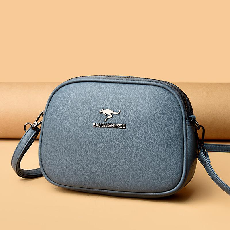 Three-layer Round Small Bag for Women In Summer New Women's Shoulder Bag Solid Color Casual Large Capacity Mobile Phone Bag for Women