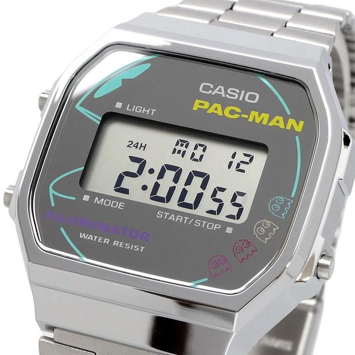 Casio Digital Watch Pac-Man Collaboration Model A168WEPC-7A Silver
