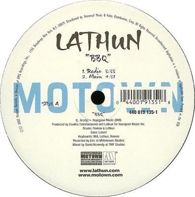 12inch Record LATHUN - BBQ 4400191351 Motown 2002 US Rap & Hip-Hop/R&B Used