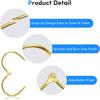 12pcs Oval Shower Curtain Hooks Rings Iron Gliding Hooks  For Bathroom Curtains Rods