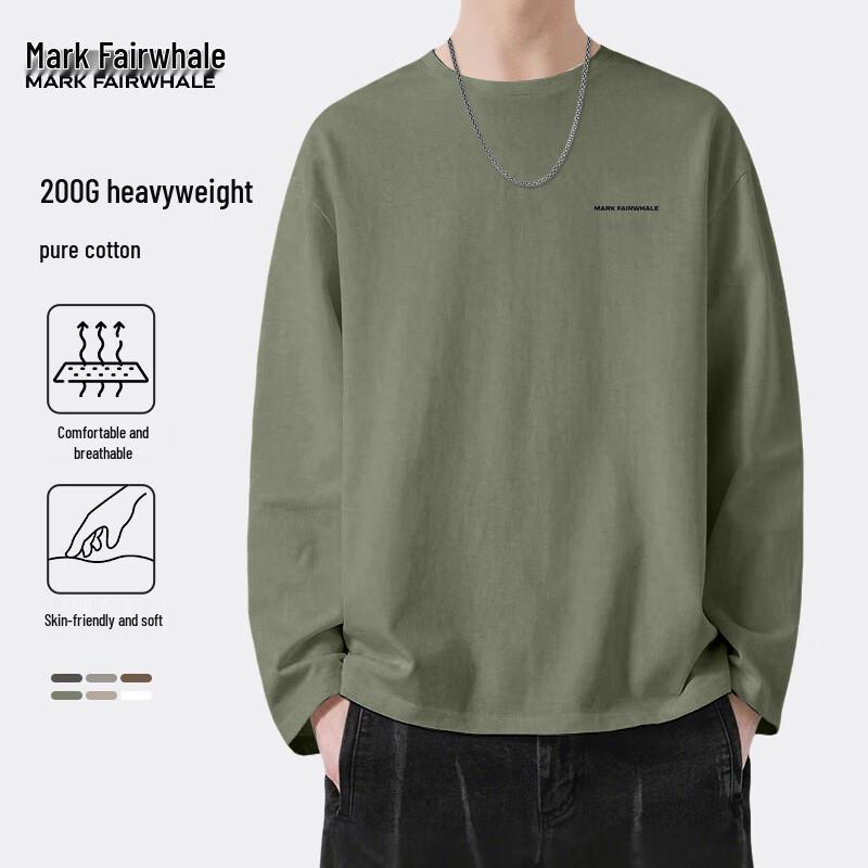 Mark Fairwhale Men's Heavyweight Cotton Long-Sleeve T-Shirt