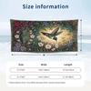 Hummingbird Garden Fantasy 3 Theme Quick Dry Beach Towel Custom Name Text Print Large Sand Resistant Towel Beach Vacation