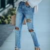Spring 2022 Womens Fashion High Waist Y2k Women's Skinny Ripped Jeans Baggy Woman Denim Capris Pants Jean Mom Jeans Trousers