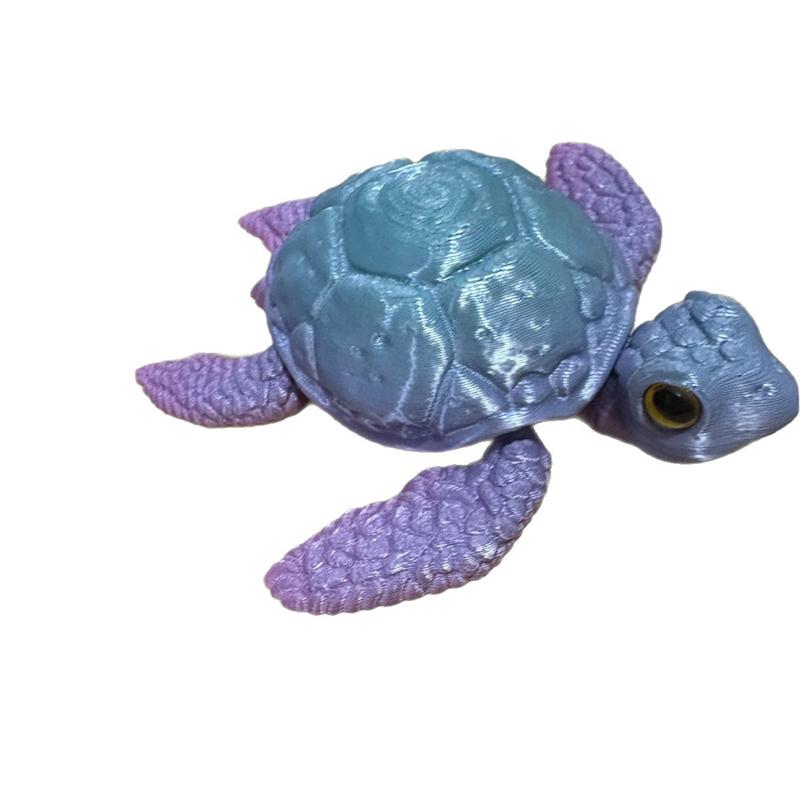 3d Printed Tortoise Toy 8.5cm Articulated Animal Figurine Safe Anti-anxiety Fidget For Kids & Adults Birthday Home Decor Gift