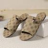 Design Women Letters Summer Flat Heels Slippers  Outdoor Trend Ladies Slides Glitter Female Beach Slippers