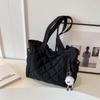 Cotton Bag Rhombus Large Capacity Women'S Hand-Held Tote Bag Commuter Shopping Versatile Shoulder Bag