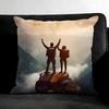 Mountain Climbing Cushion Cover Pillowcase Ultra Soft Skin Friendly Fabric Cloud Like Comfort & Concealed Zipper
