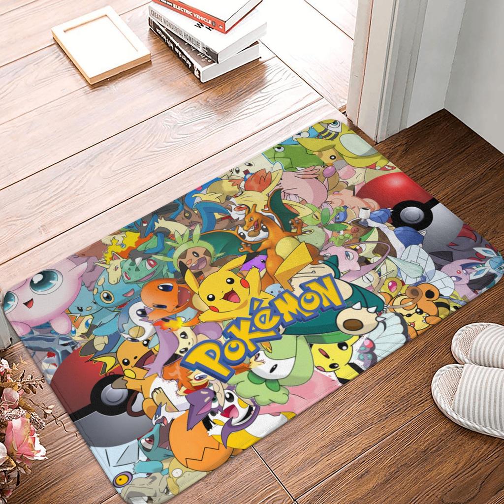 P-Pokemon Πίκατσου Πατάκι Εισόδου Αντιολισθητικό Χαλί Κουζίνας Μπάνιου Τουαλέτας 40*60cm