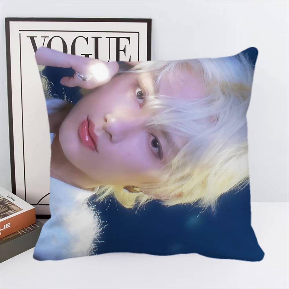 Junhui Wen Kpop Kissenbezug Quadratisches Kissen Schlafzimmer Sofa Freizeit Komfort Kissen Auto Heimdekoration