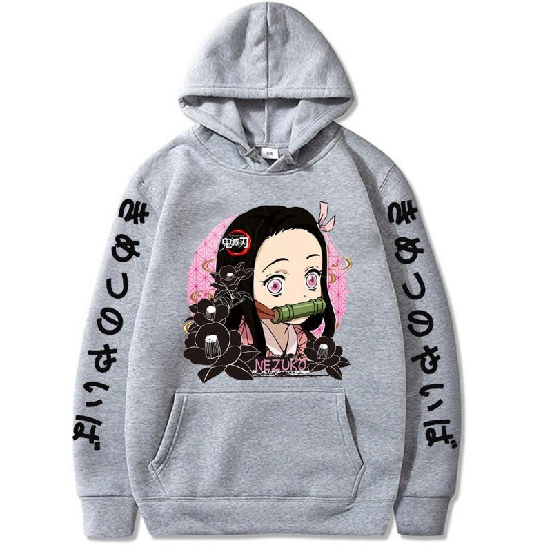 Kamado Nezuko Módní Mikiny Pánské Dámské Mikiny s Kapucí Módní Hip Hop Ležérní Pulovry Podzimní Mikina