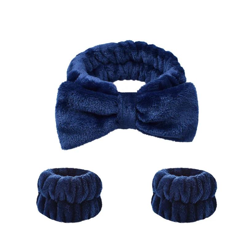 Korallfleece Weiches Waschband Überkreuzter Knoten Stirnband Elastisches Haarband für Damen Mädchen Gesicht waschen Turban Kopfbedeckung Haaraccessoires