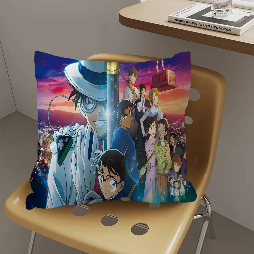 3D D-Detektiv Conan Anime Kissenbezug Auto Überwurfskissenbezug für Sofa Auto Weihnachtsgeschenk 40x40cm 45x45cm