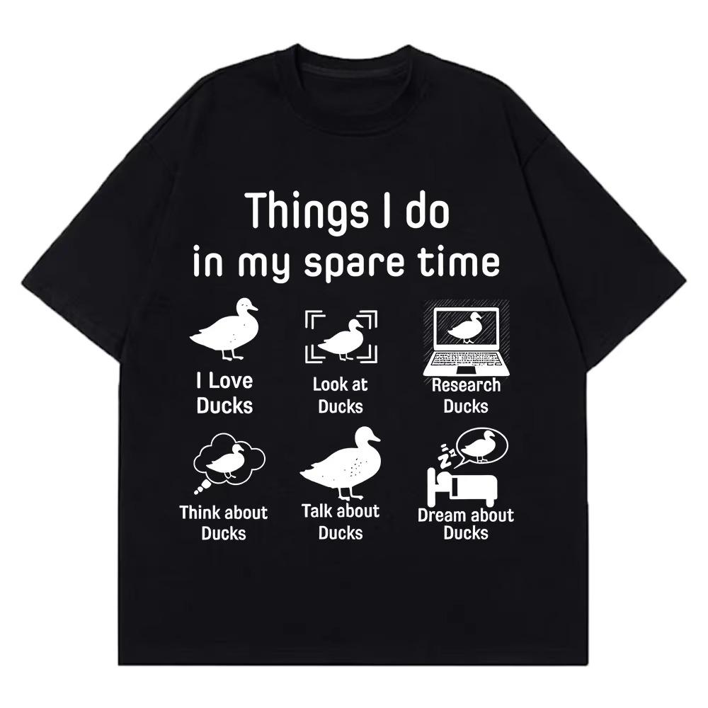 Funny Duck Meme Vintage Tshirt Men Women Luxury Casual Tshirt pure Cotton Fashion Pop music Streetwear Springsummer