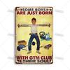 Artisian Funny Sport Metal Sign Fitness Tin Poster Gym Decorative Plate Wall Decor Garage Bar Pub Club Hotel Cafe Kitchen Home