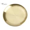 Salad Plate Stainless Steel Dinner Plates Round Thickened Metal Home Kitchen BBQ Serving Tablewear Barbecue