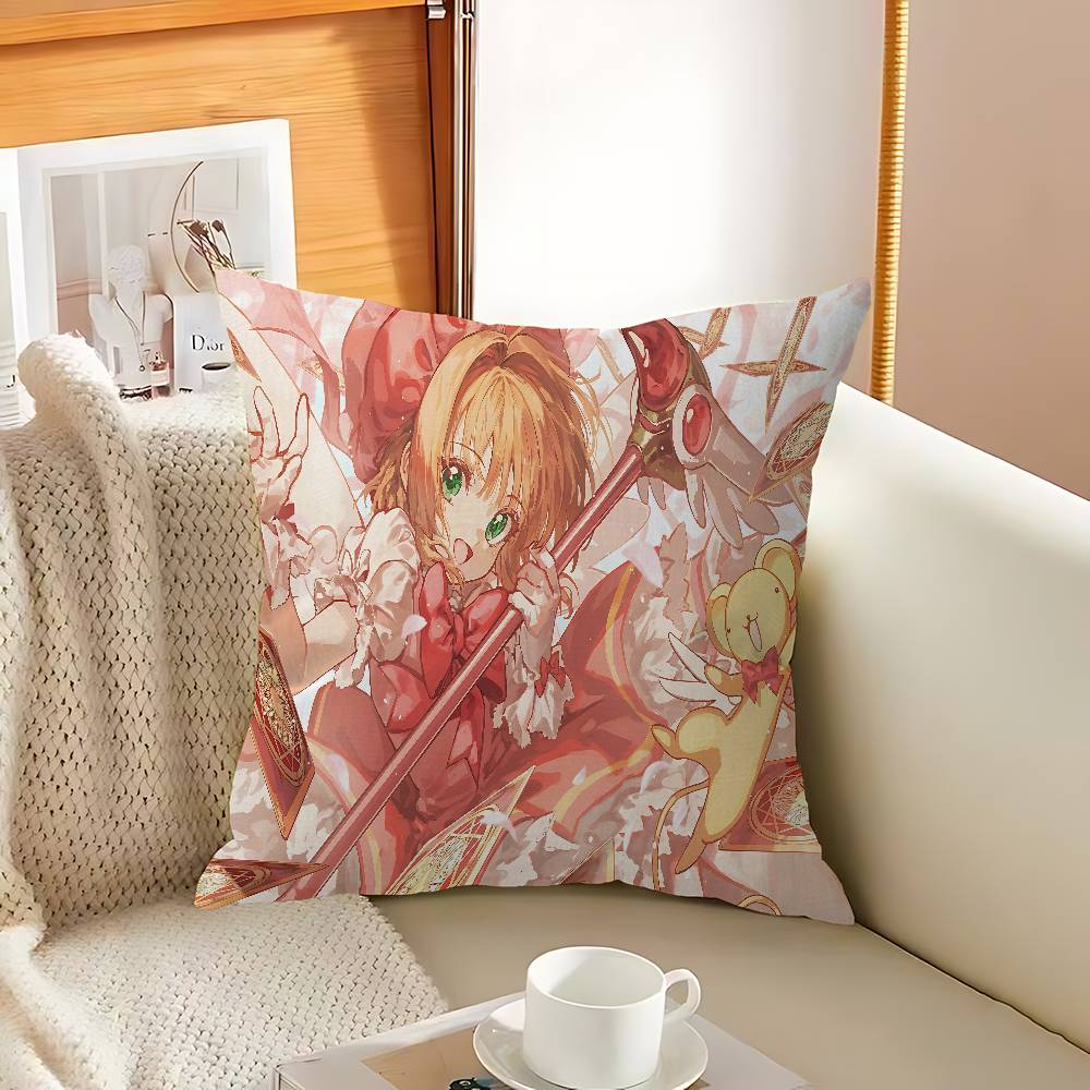 Anime C-Cardcaptor Sakura Girl Pillow Anime Pillow Sofa Bed Head Pillow Cover Cushion Cover 45x45 Cm Fashion