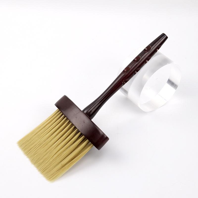 

1 professional ultra soft cork long handle neck and face dust removal cleaning brush, salon hairstyle tool brush